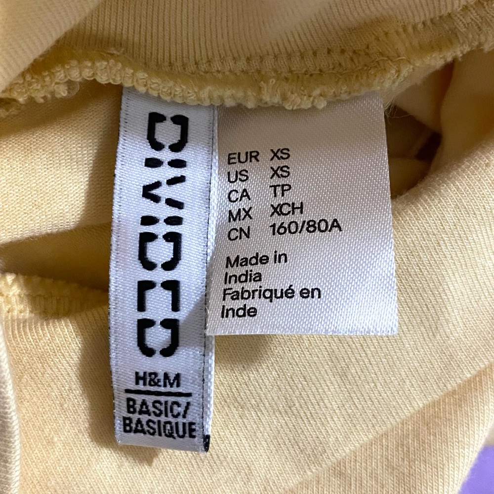 H&M Basic Yellow Crop Top - Picture 7 of 10